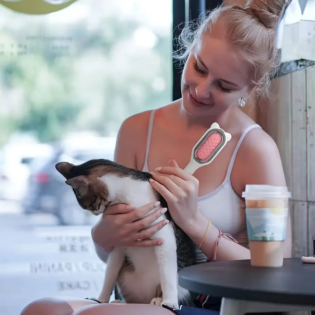 Spazzola Toelettatura Cani Gatti 3in1 Petter Autopulente Peli