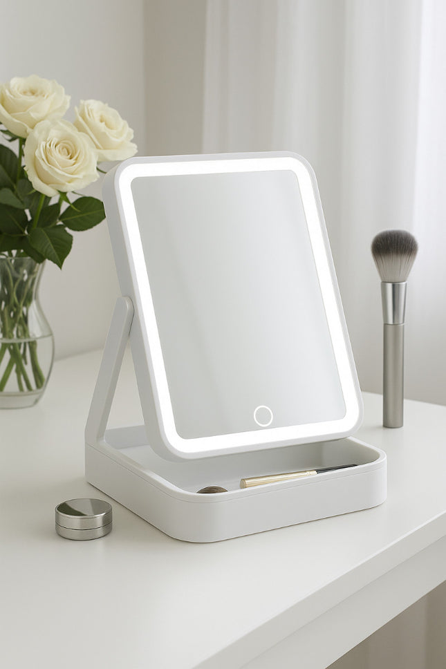 Specchio Trucco con LED Touch– Make-up Regolabile da Tavolo con Luce