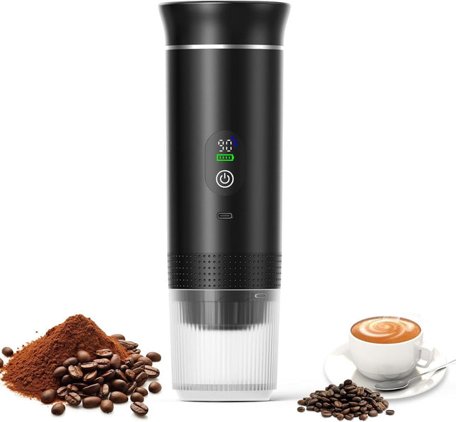 Macchina Caffè Portatile Ricaricabile Display Digitale - CAPSULE