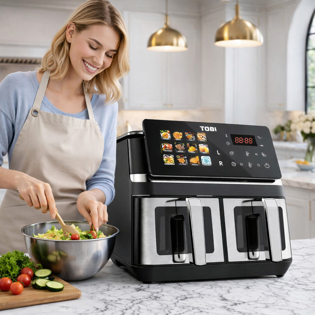 Friggitrice aria doppio cestello 15L 2400W Dual Zone touch display