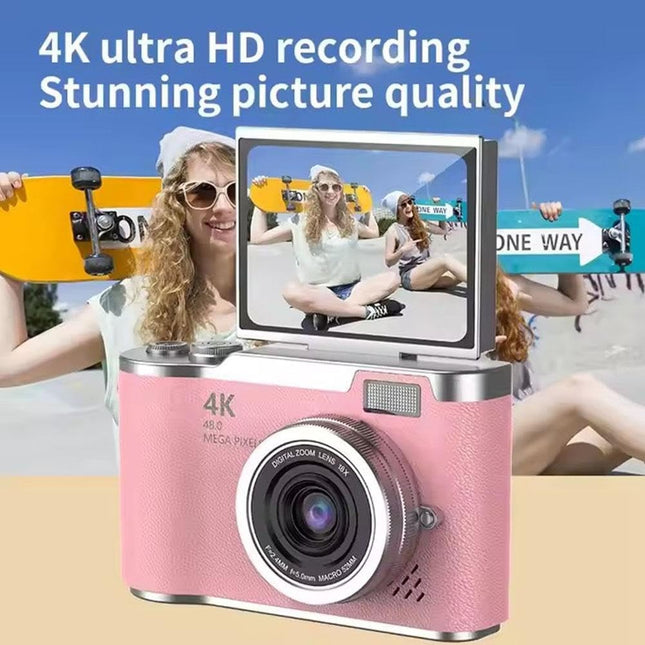 Fotocamera digitale 48MP 4K flip screen 2.4" principianti 140g SD