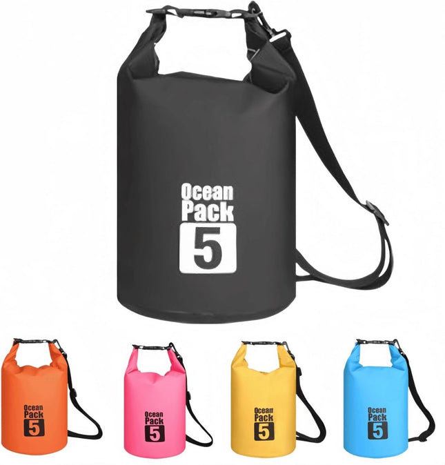 Borsa Stagna Impermeabile 5L con Tracolla – Ideale per Sport Acquatici